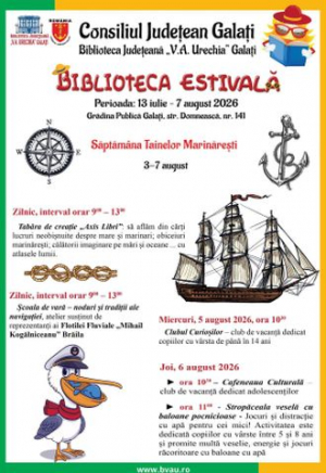 Săptăm&acirc;na tainelor marinărești, la Biblioteca Estivală din Grădina Publică