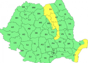 Rafală de coduri meteo lansată de ANM. Galațiul, &icirc;n lista zonelor cu vreme rea