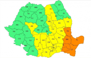 Galaţiul, sub ameninţarea unui Cod portocaliu de ploi torenţiale