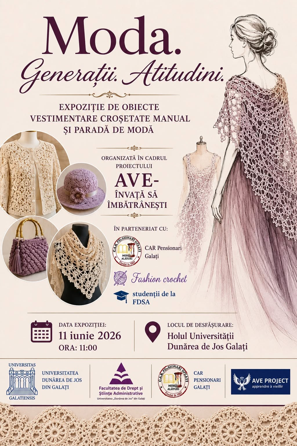 Paradă de modă la Universitatea „Dunărea de Jos”