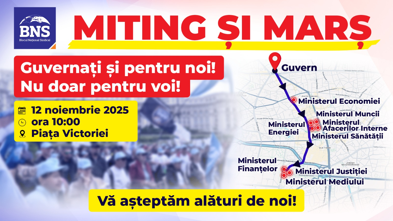 Un nou miting de protest al sindicatelor