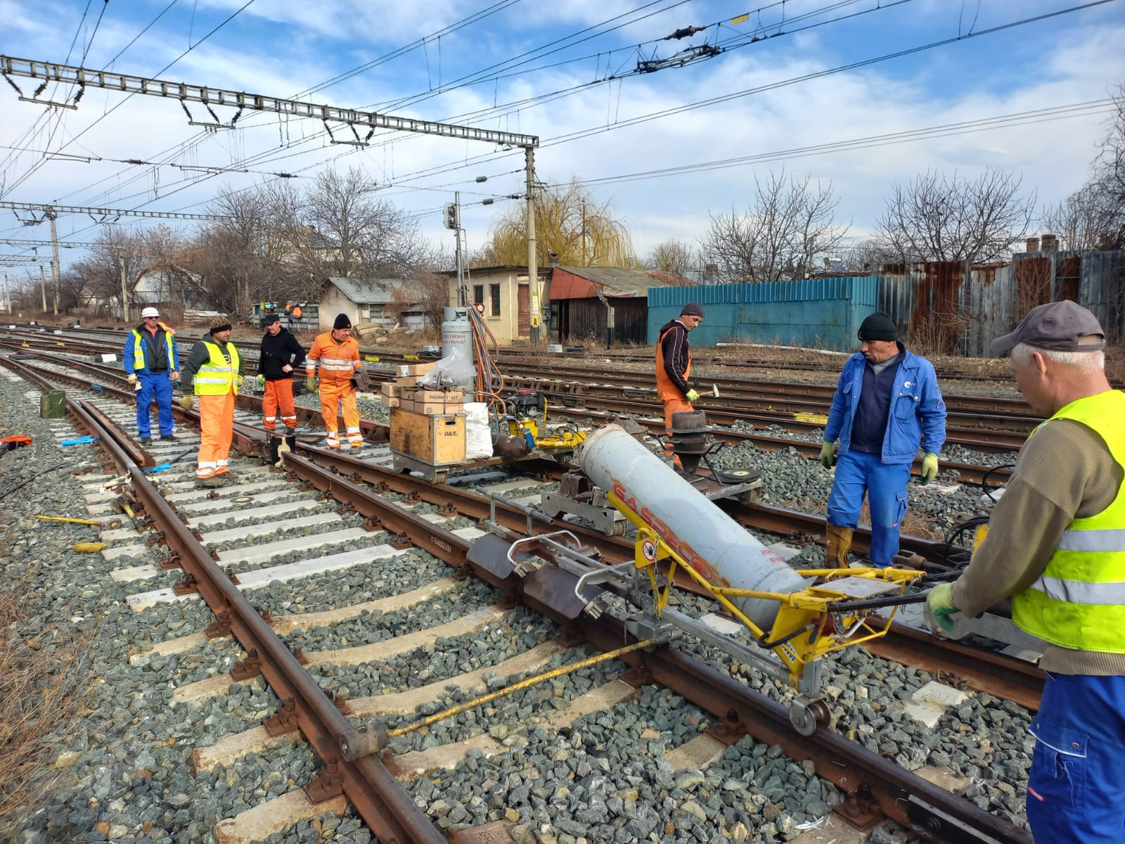 Lucrări CFR în stația Tecuci Nord