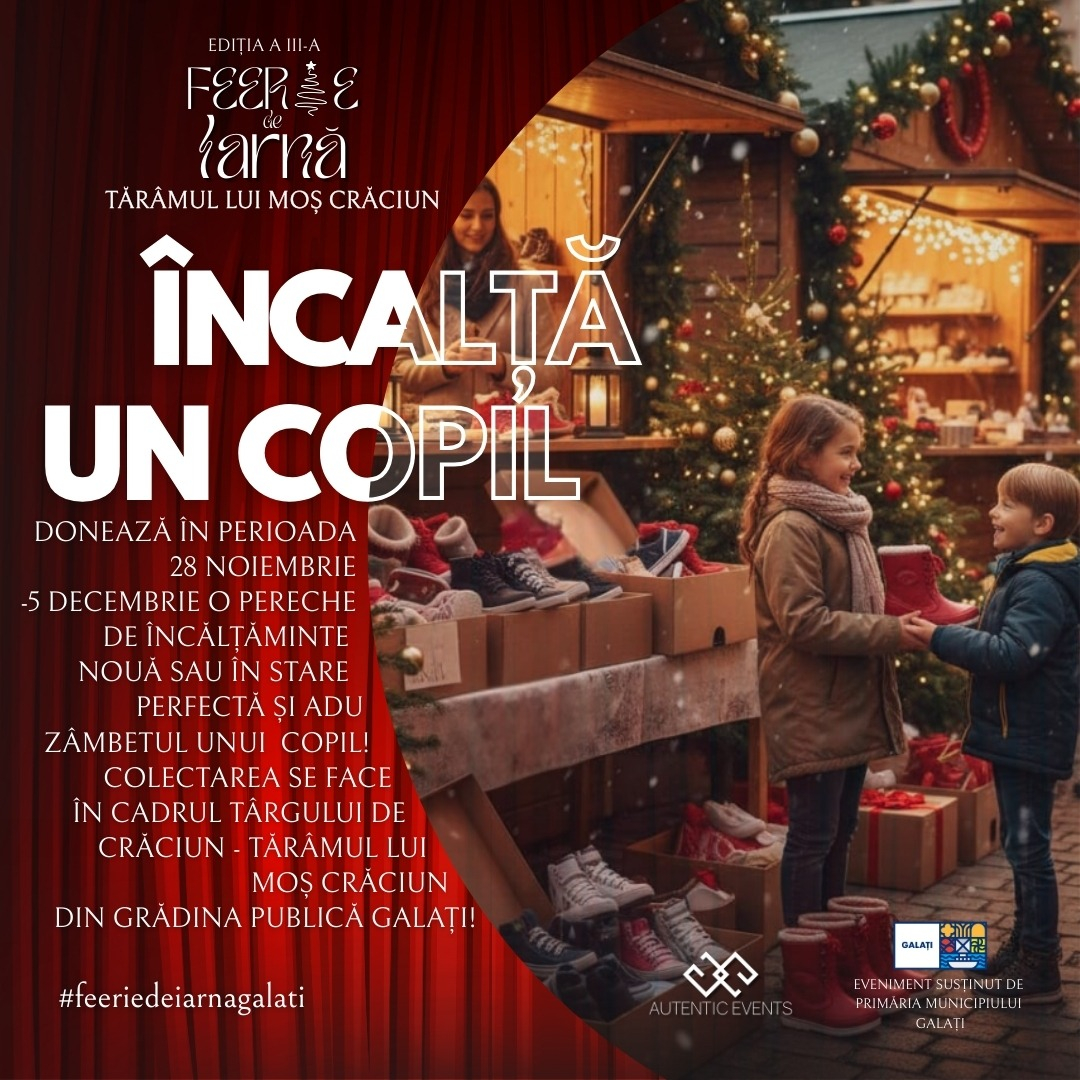 „Încalță și tu un copil!” din familii fără posibilități materiale