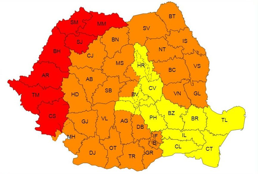 UPDATE. Codul portocaliu de caniculă care vizează și Galațiul, prelungit până vineri