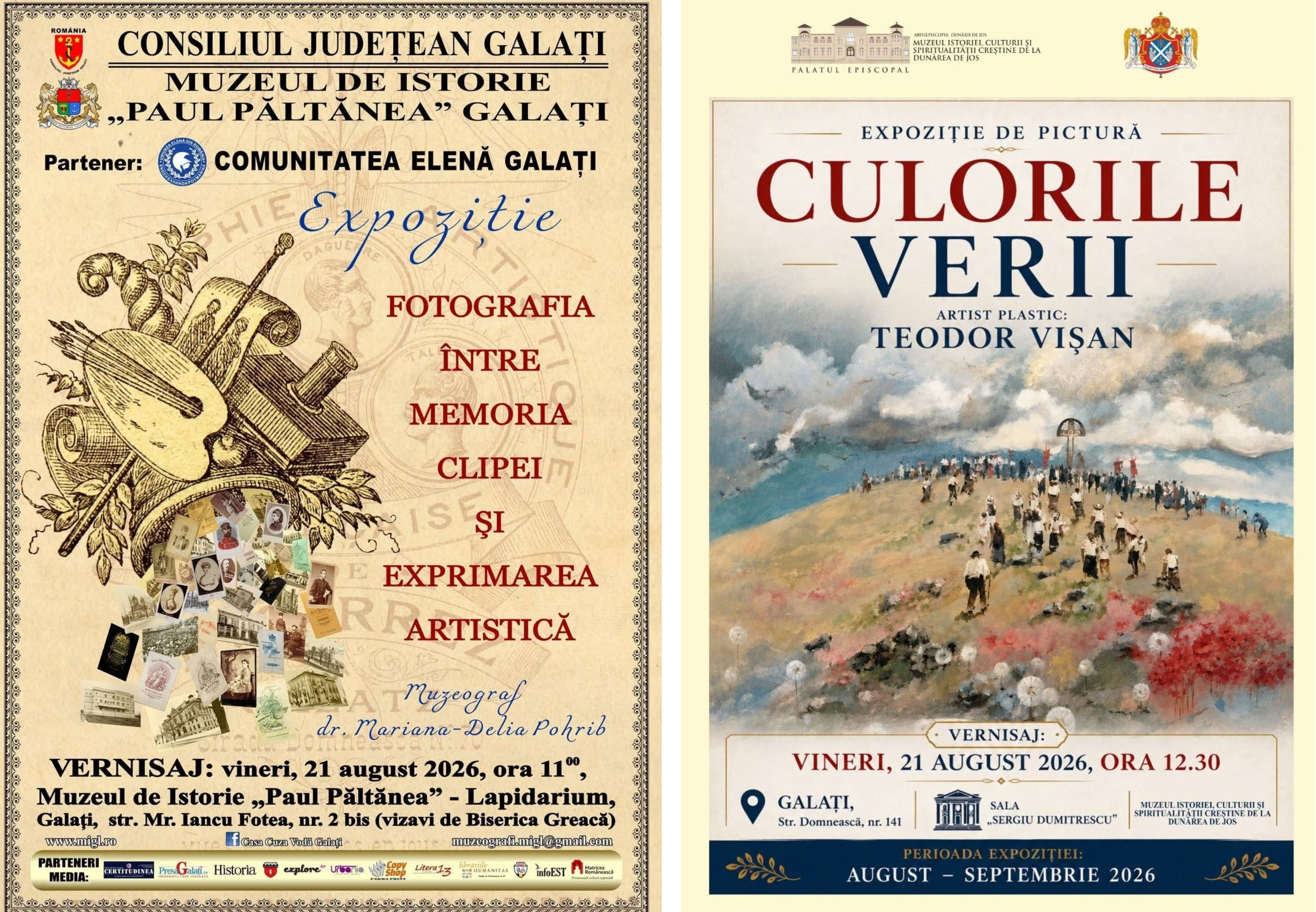 Carnet cultural gălăţean. Vinerea celor două vernisaje