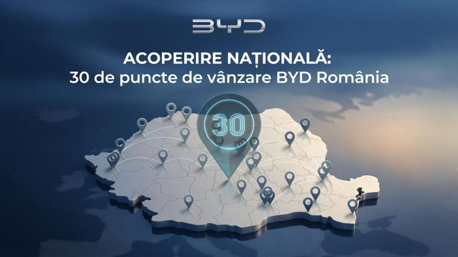 BYD ajunge mai aproape de șoferii din Galați: centru complet de vânzări și service deschis în Galați