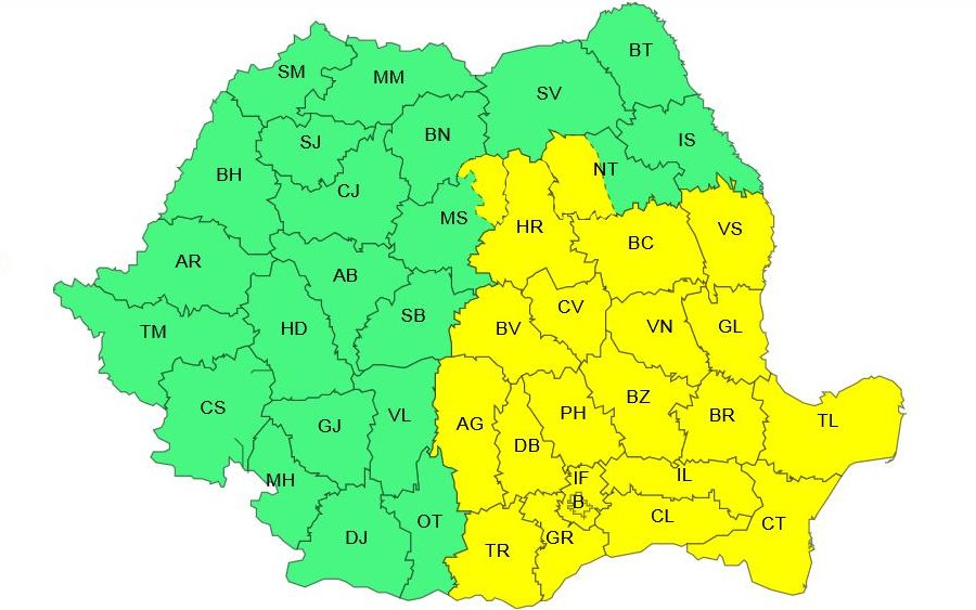 Vreme instabilă, într-o zi de 13