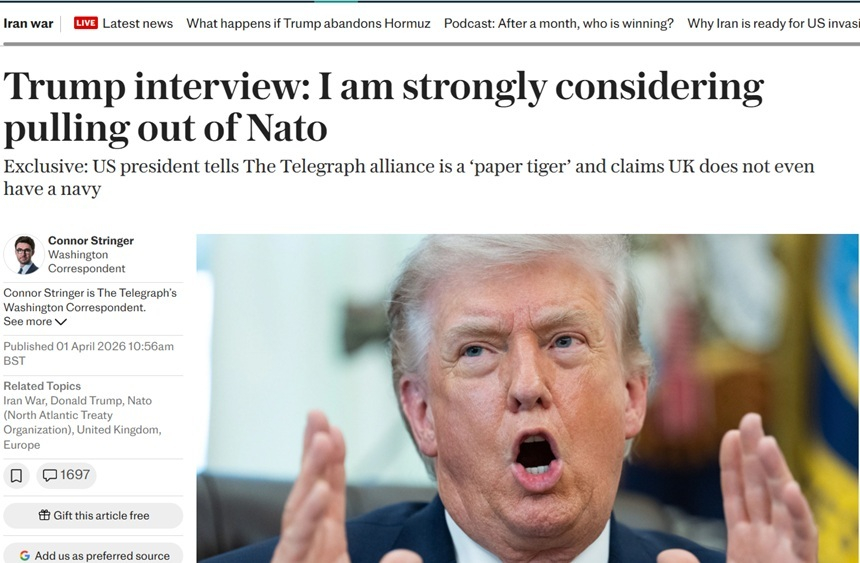 Donald Trump se gândește serios să retragă SUA din NATO