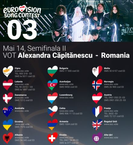 UPDATE. Cum şi de unde poate fi votată Alexandra Căpitănescu în semifinala Eurovision (VIDEO)