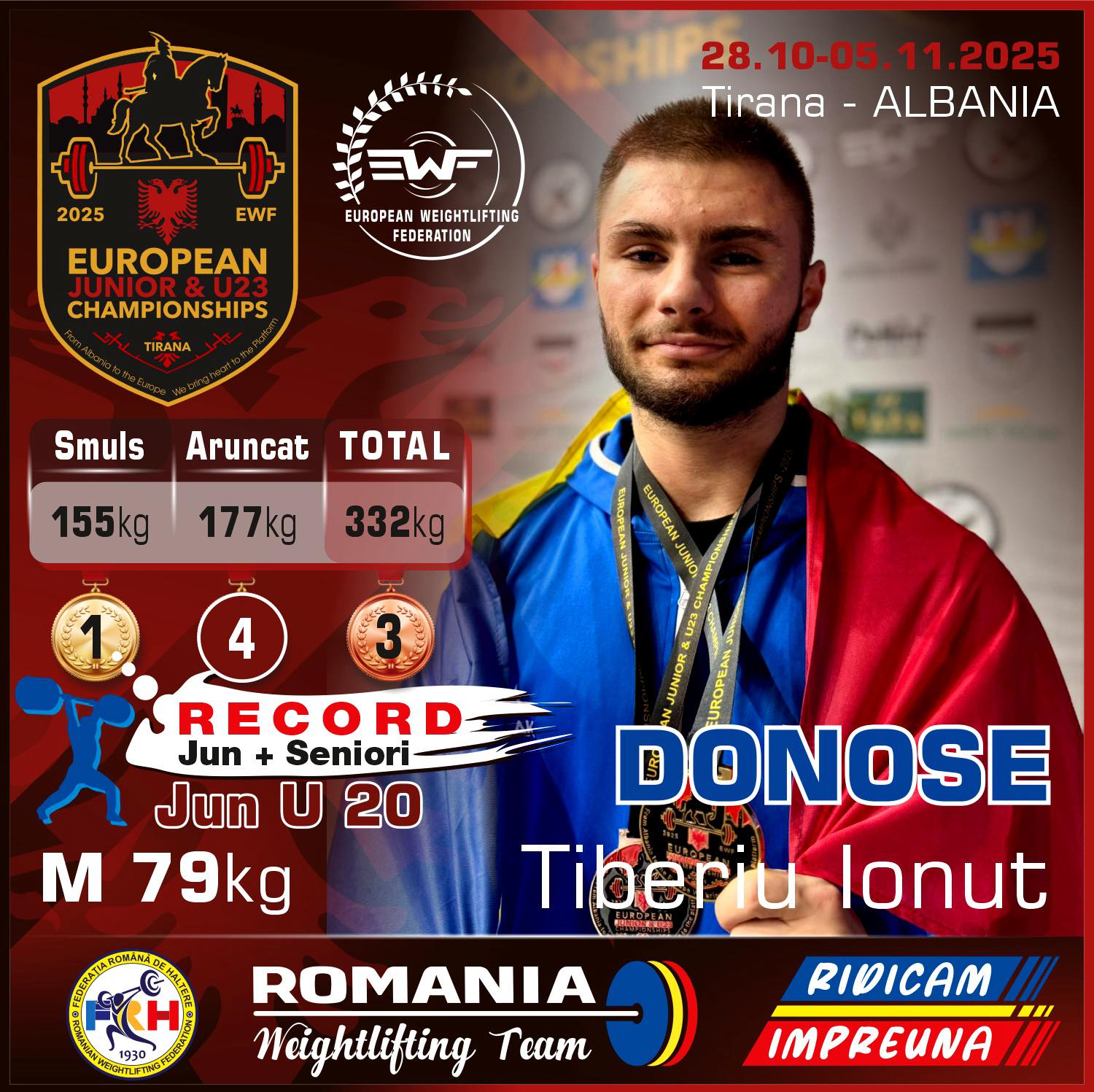 Titlu şi record european pentru un sportiv gălăţean