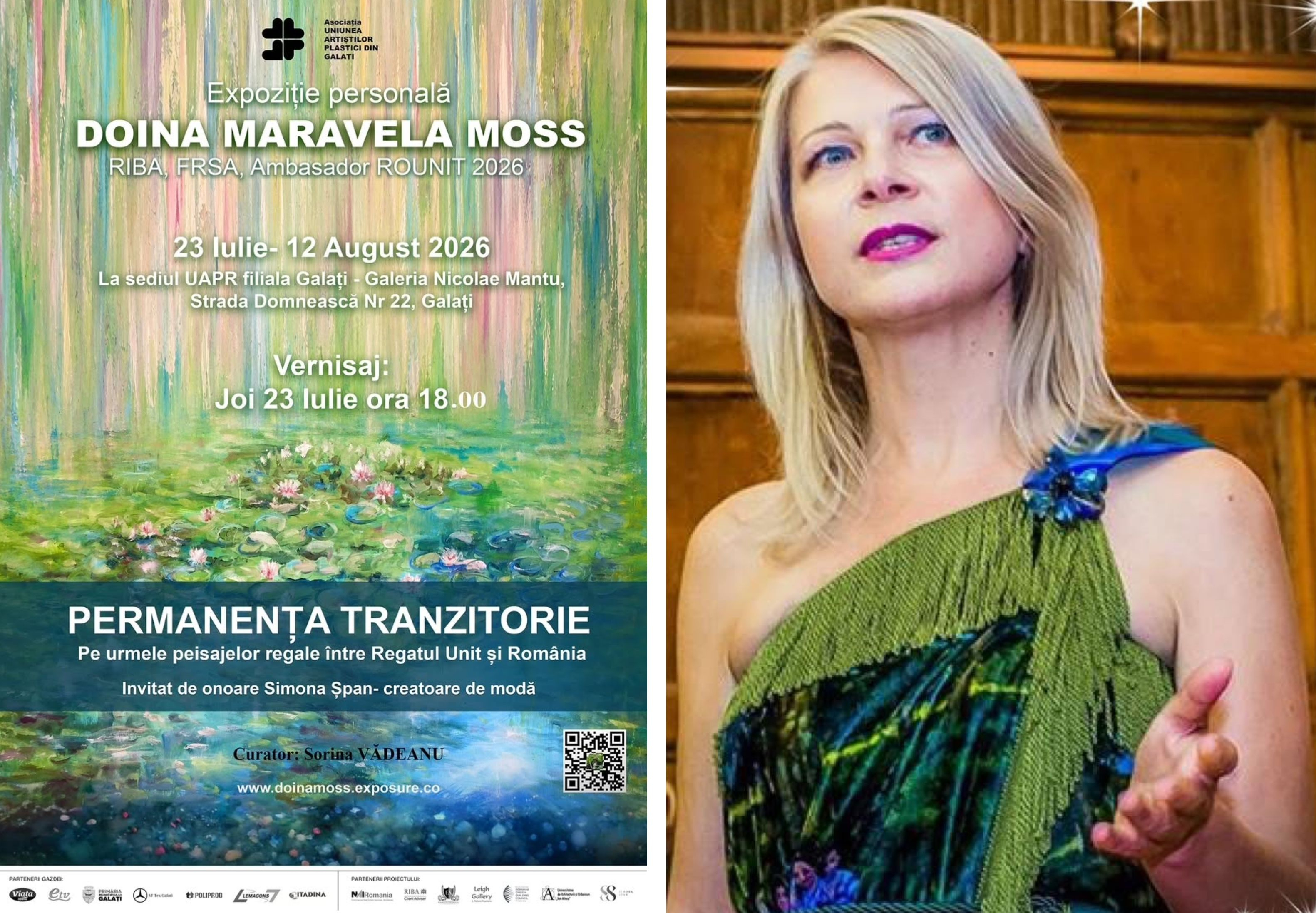 Gălăţeanca Doina Maravela Moss din Marea Britanie, pentru prima dată cu o expoziție personală în oraşul natal
