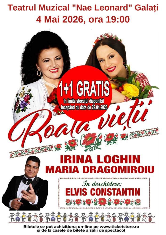 Irina Loghin și Maria Dragomiroiu învârtesc „Roata vieții”. Spectacol excepțional la Galați
