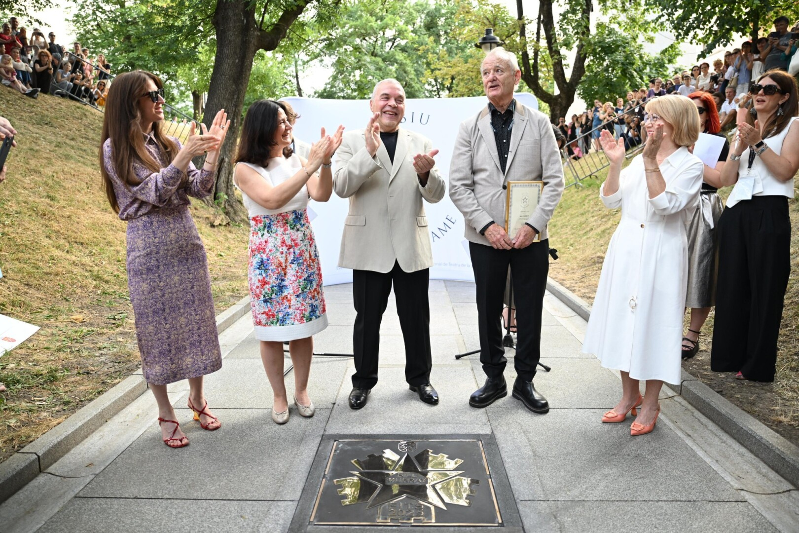 O stea pentru Bill Murray, pe Aleea Celebrităților din Sibiu