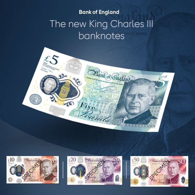 Bancnote cu portretul regelui Charles al III-lea