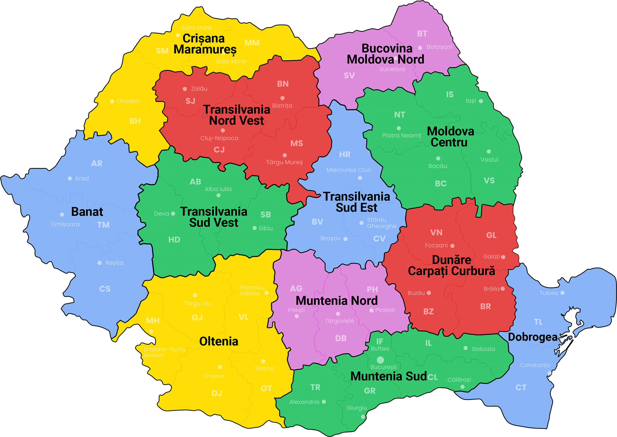 O primă variantă de reorganizare administrativă