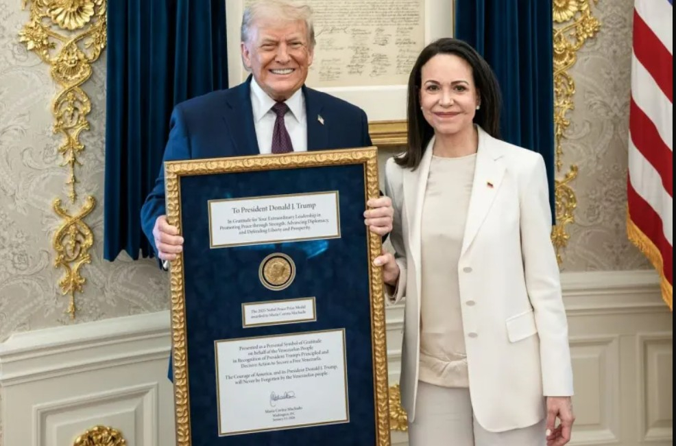 Lidera opoziției din Venezuela i-a oferit lui Trump medalia Premiului Nobel