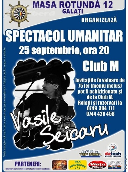 Concert umanitar Şeicaru la Galaţi