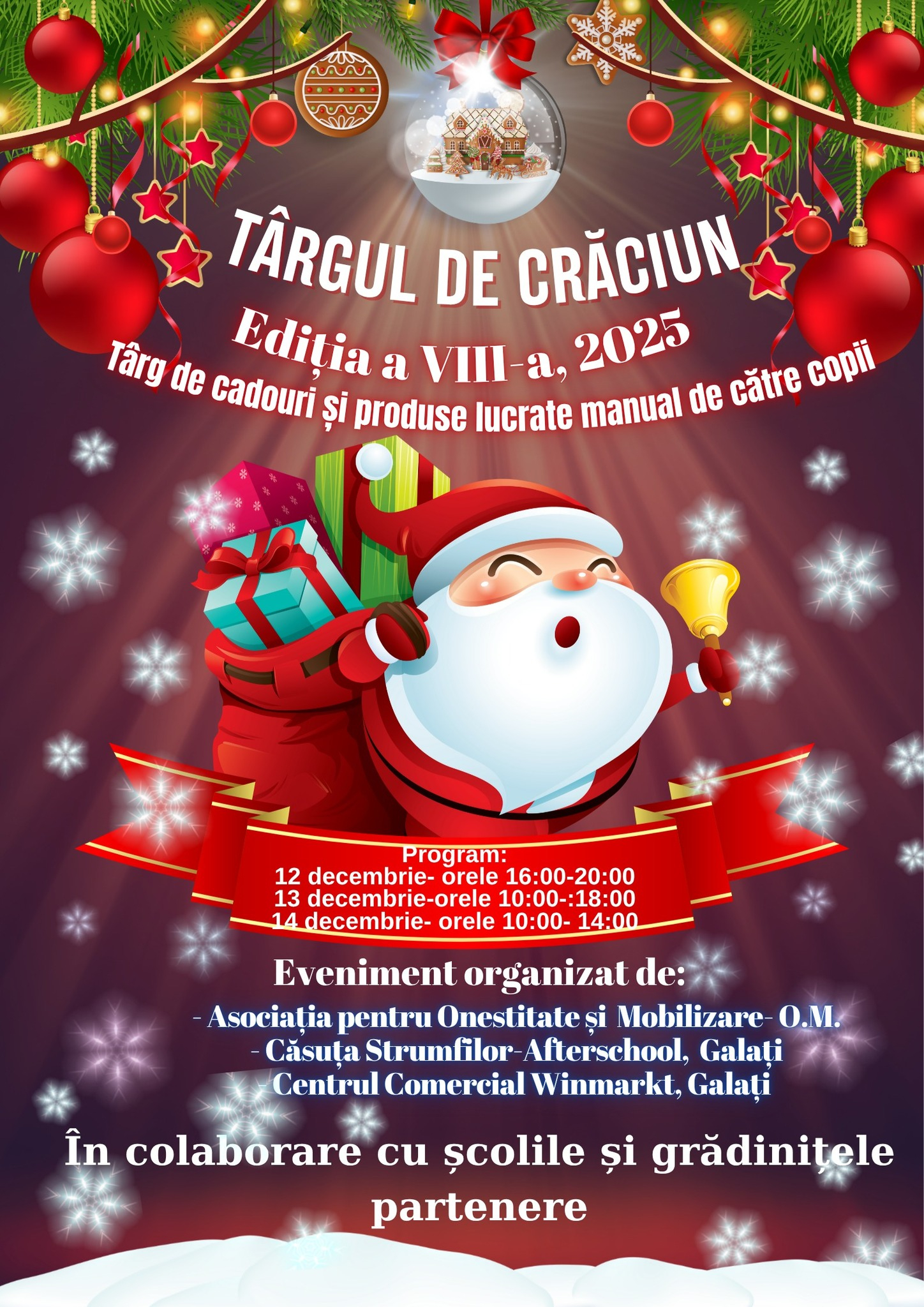 Târg caritabil de Crăciun cu produse realizate de copii