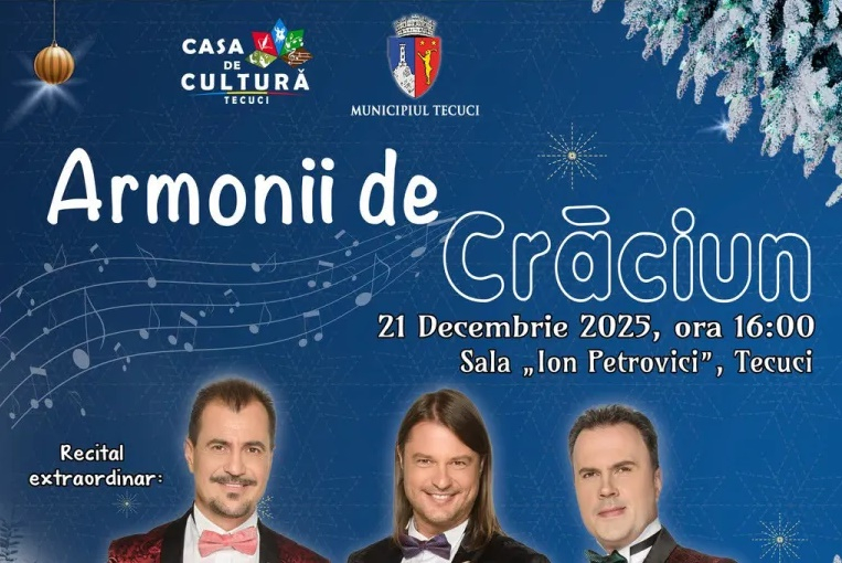 Concert extraordinar de Crăciun, la Tecuci