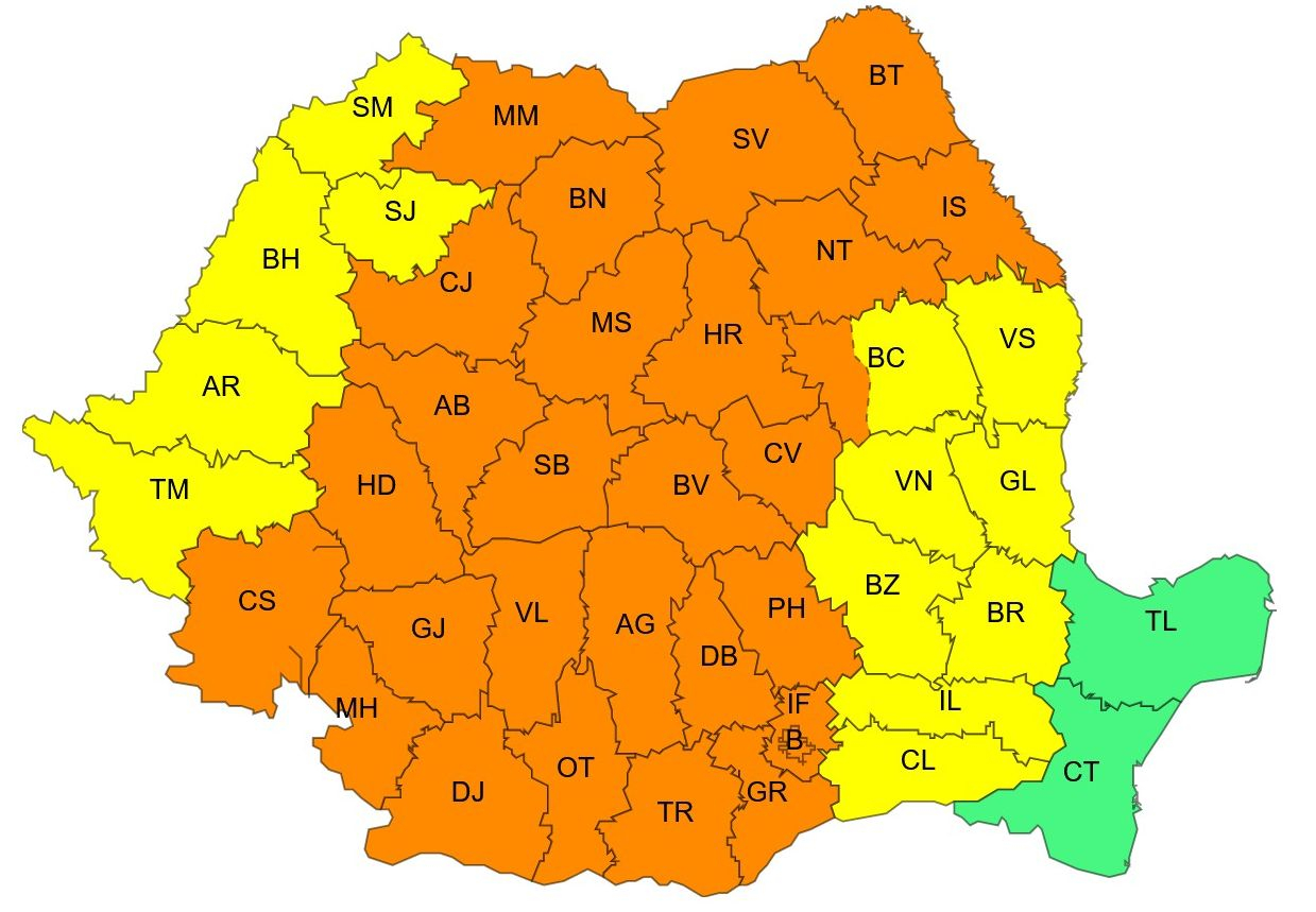 Galațiul: din caniculă, în instabilitate atmosferică