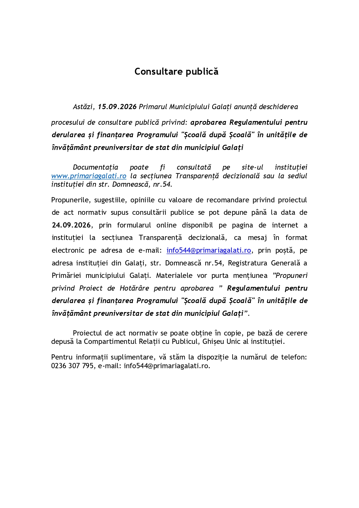 Consultare publica