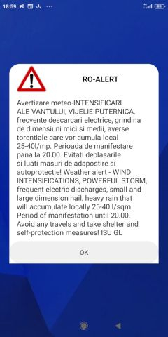 UPDATE. Alertă imediată şi încă un mesaj RO-ALERT: cod portocaliu de instabilitate atmosferică la Galaţi