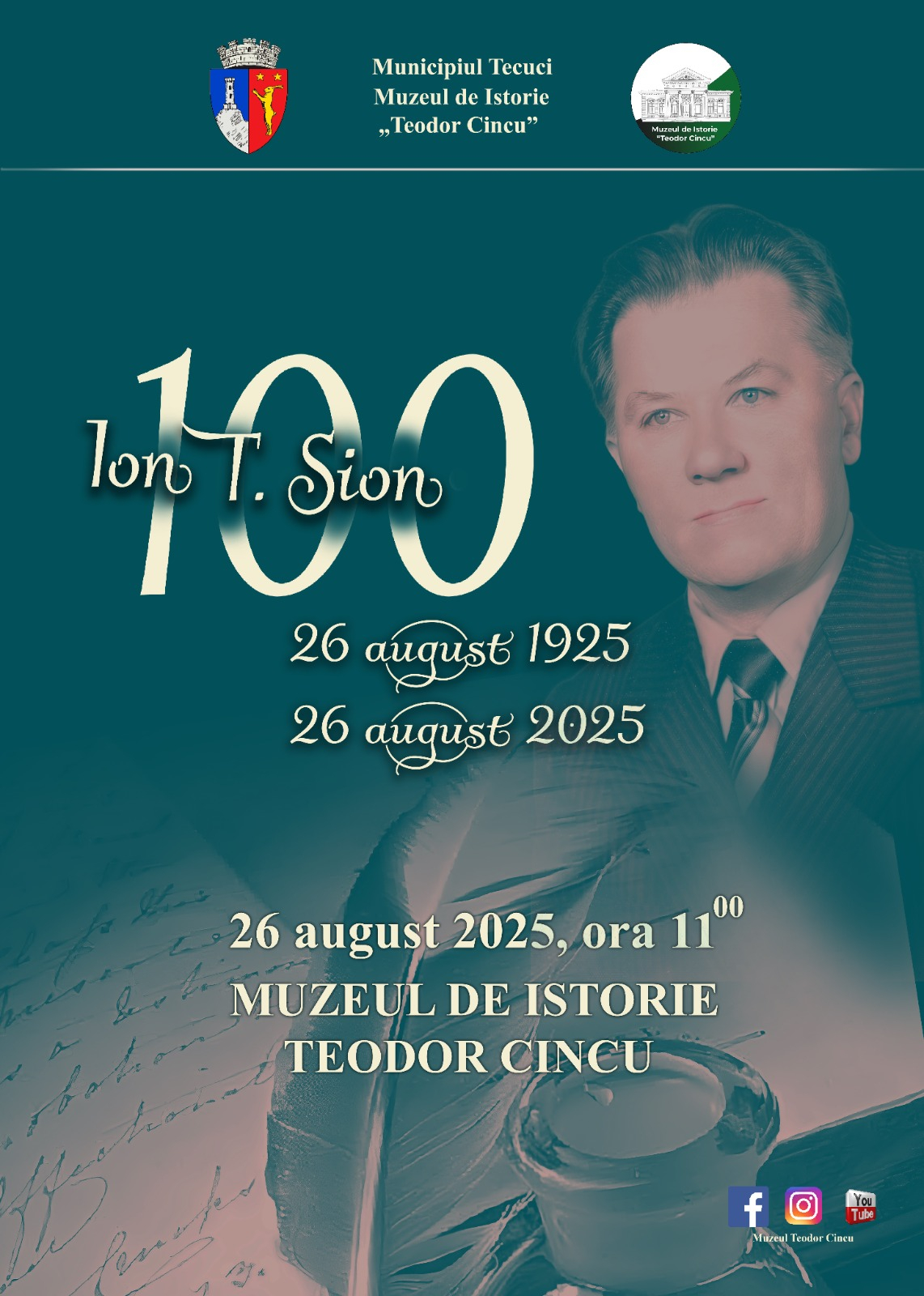 Vernisajul expoziției „Centenar Ion T. Sion”, la Muzeul de Istorie „Teodor Cincu” din Tecuci